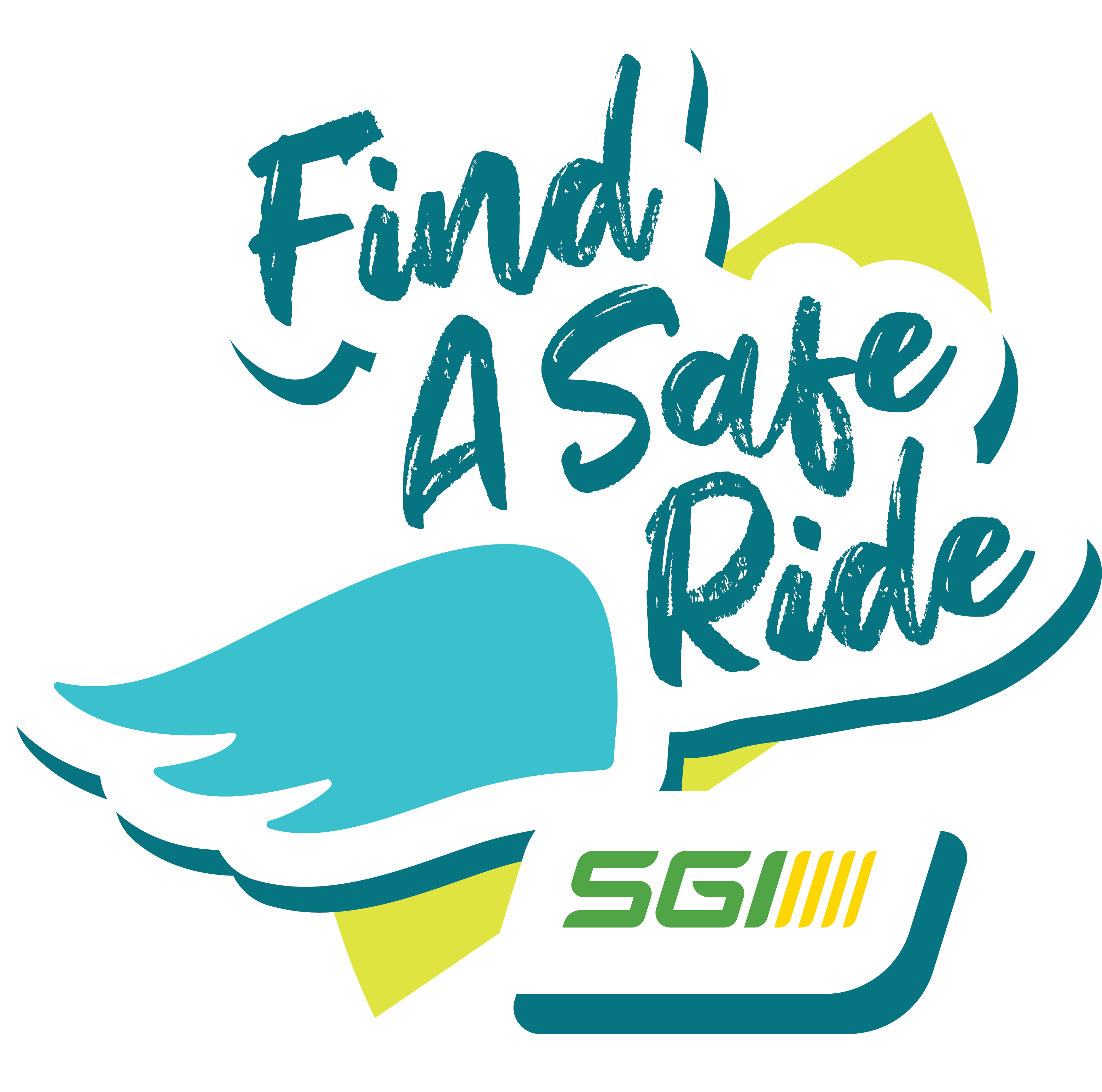 Find a safe ride logo with wings.